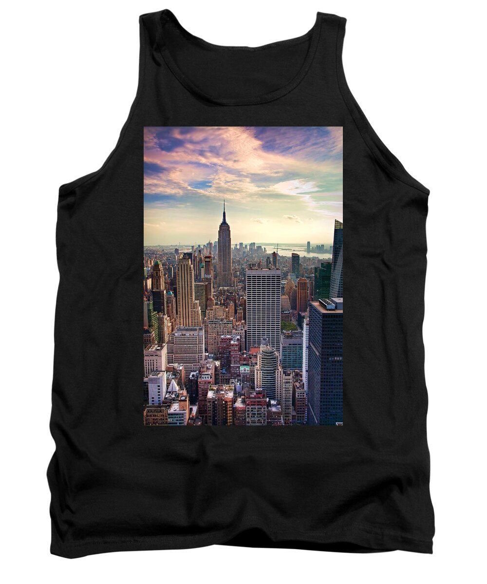Empire State Tank Top featuring the photograph Manhattan New York City by Ian Good