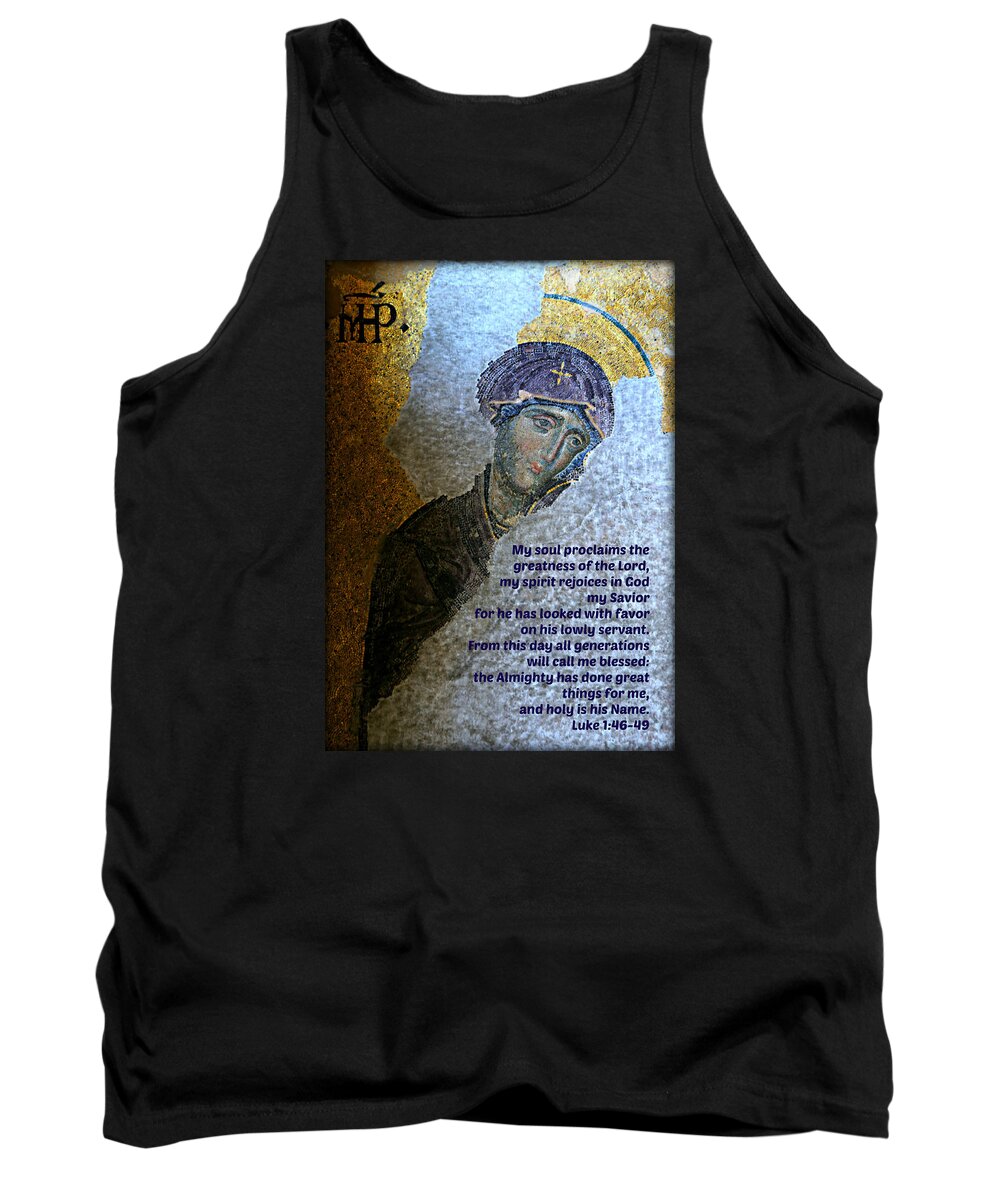Magnificat Tank Top featuring the photograph Mary's Magnificat by Stephen Stookey