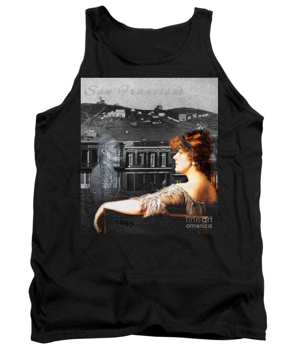 San Francisco Tank Top featuring the digital art Maybel and Song by Lisa Redfern