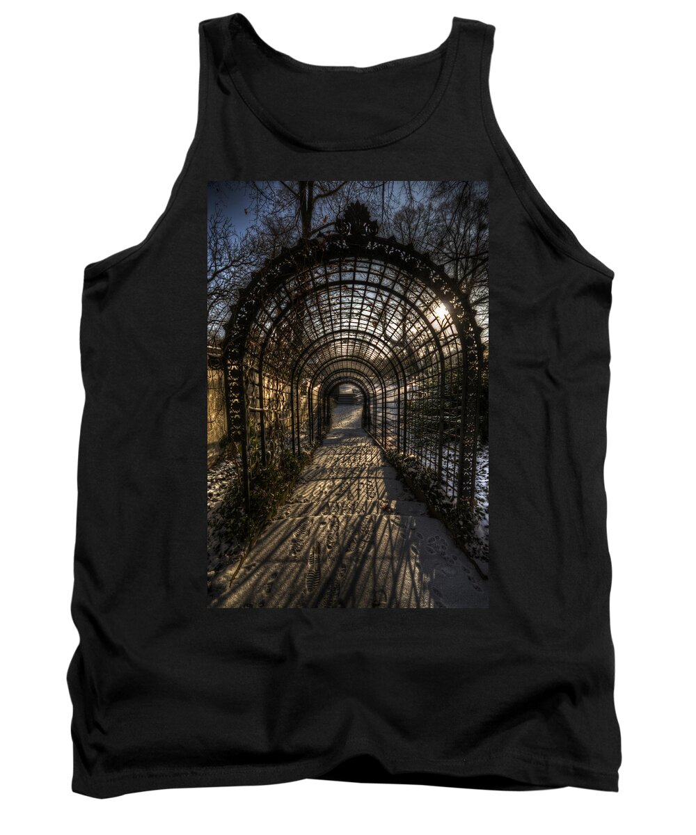 Background Tank Top featuring the digital art Metal garden by Nathan Wright