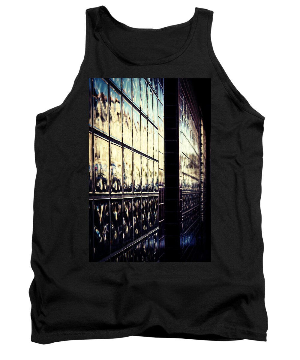 Glass Tank Top featuring the photograph Metallic Reflections by Melanie Lankford Photography