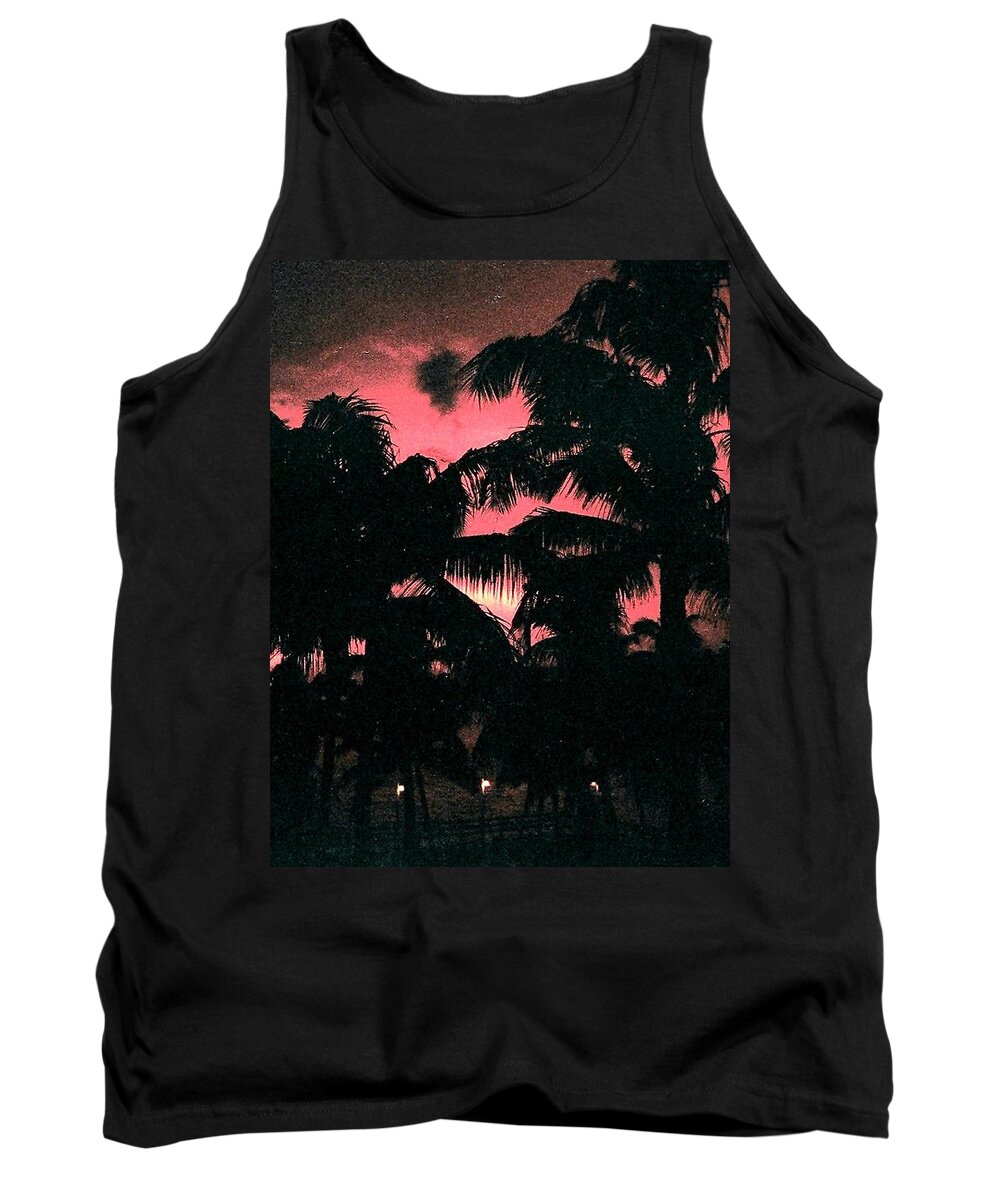 Sunset Tank Top featuring the photograph Miami Beach Sunset by Suzanne Berthier