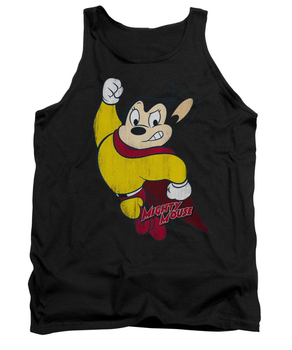Mighty Mouse Tank Top featuring the digital art Mighty Mouse - Classic Hero by Brand A