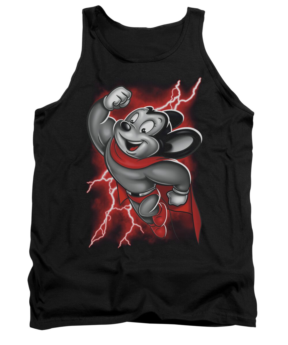 Mighty Mouse Tank Top featuring the digital art Mighty Mouse - Mighty Storm by Brand A