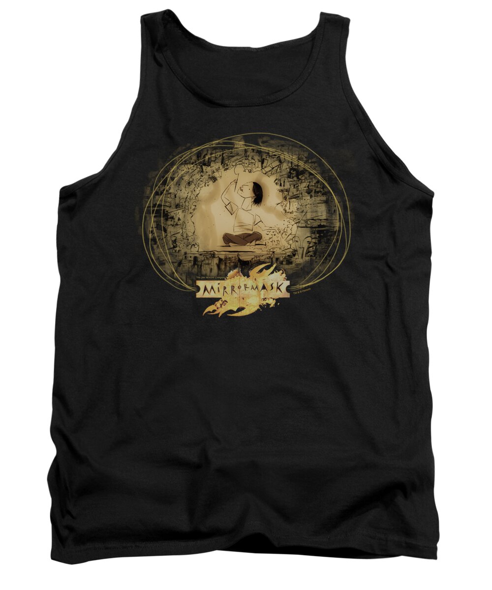Mirrormask Tank Top featuring the digital art Mirrormask - Sketch by Brand A