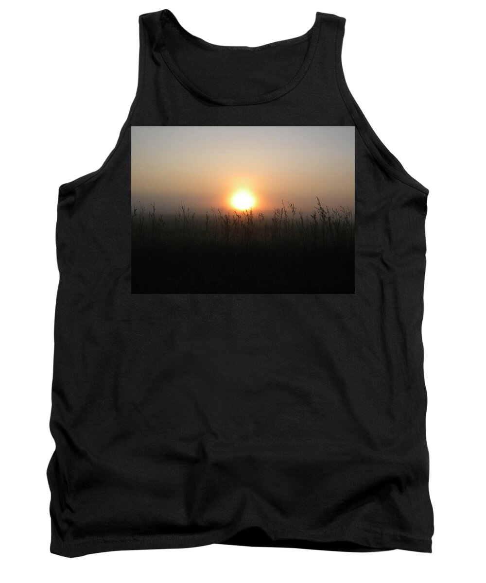 Sunrise Tank Top featuring the photograph Misty Morning by James Petersen