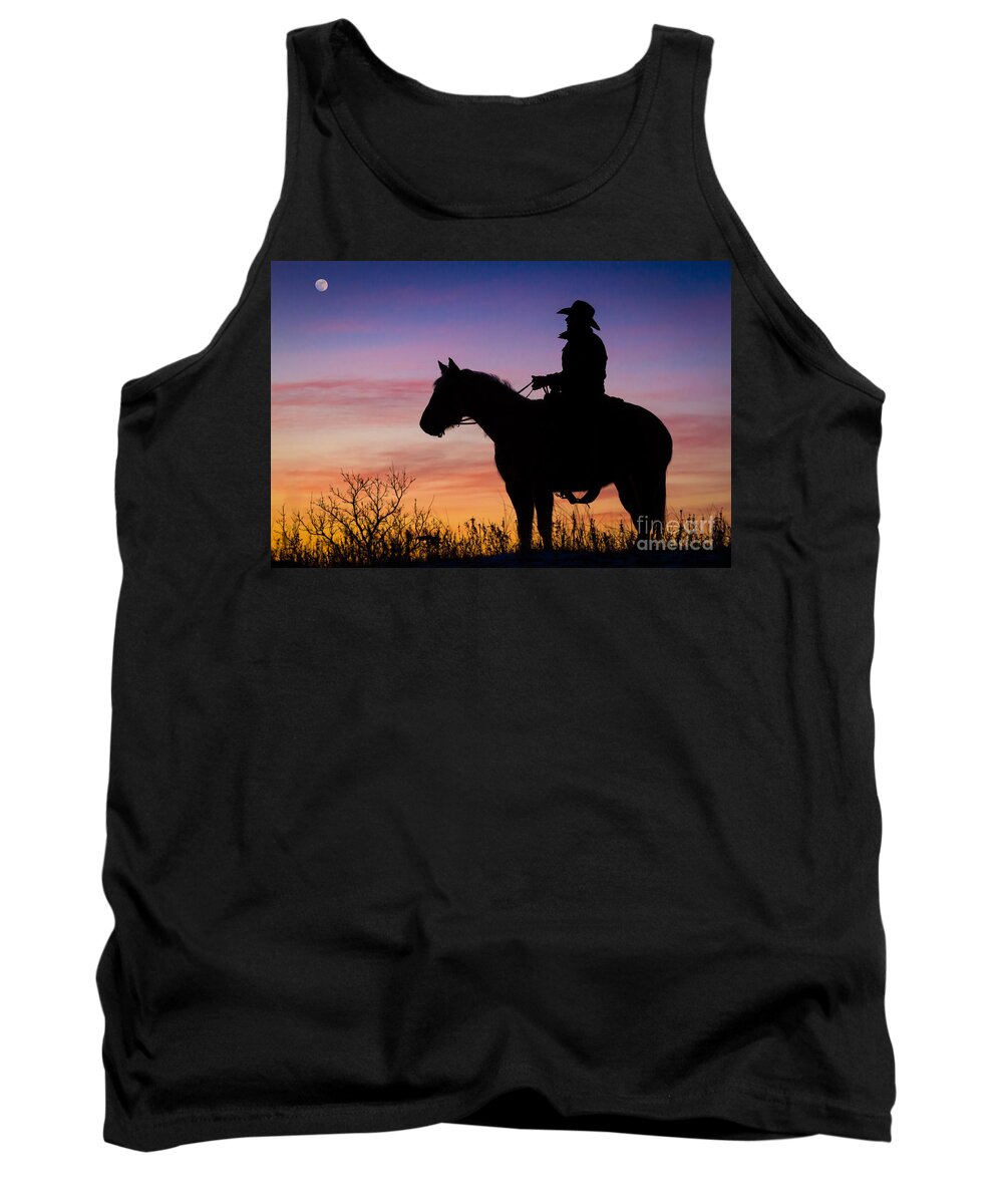 America Tank Top featuring the photograph Moon on the Range by Inge Johnsson