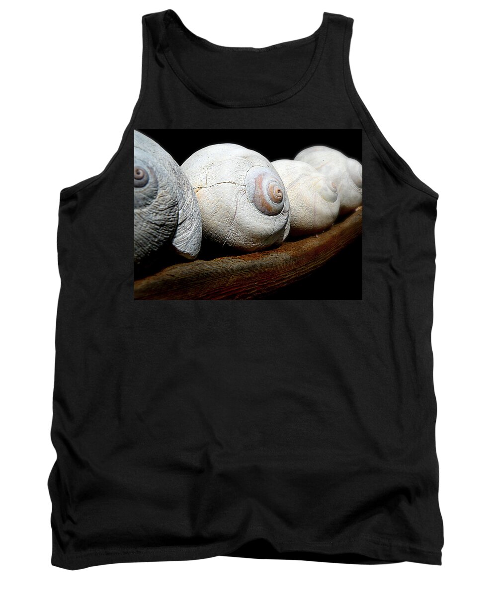 Wall Decor Tank Top featuring the photograph Moon Shells by Micki Findlay