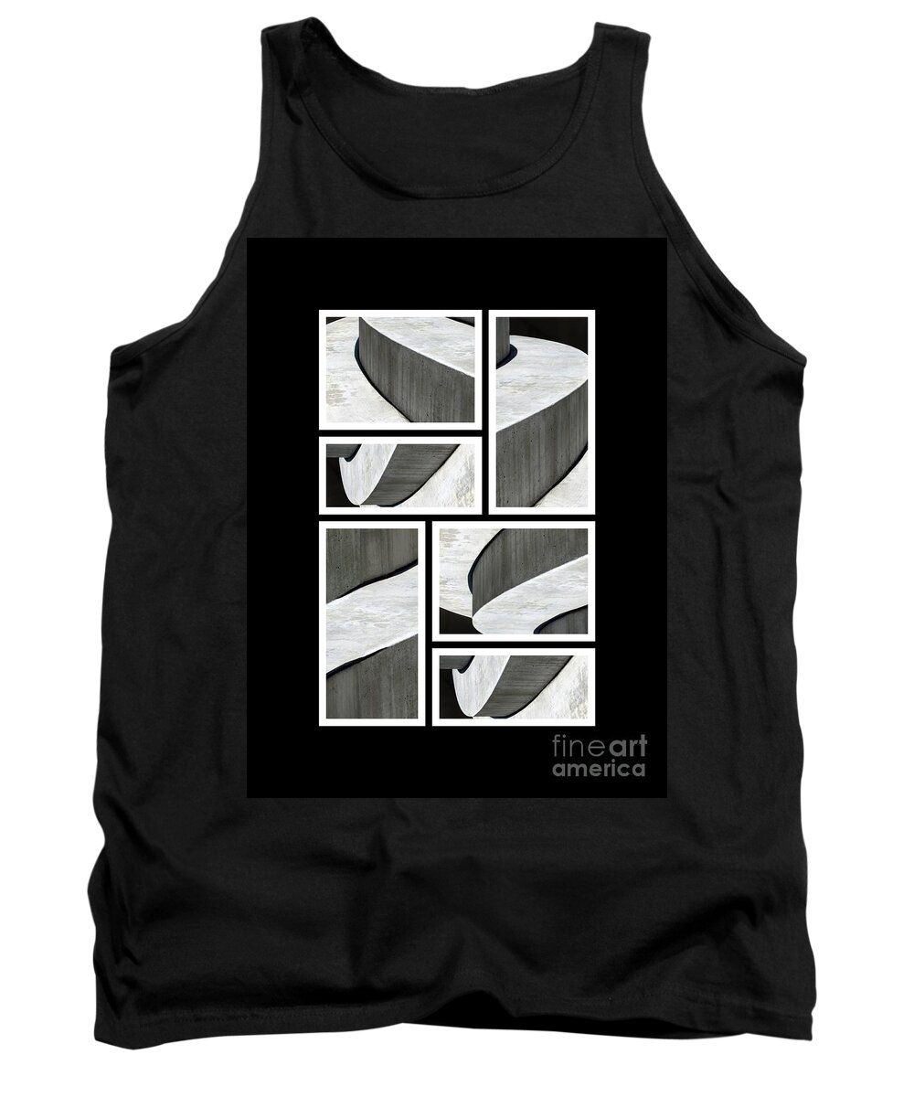 Abstract Tank Top featuring the photograph Moonscapes. Abstract Photo Collage 01 by Ausra Huntington nee Paulauskaite