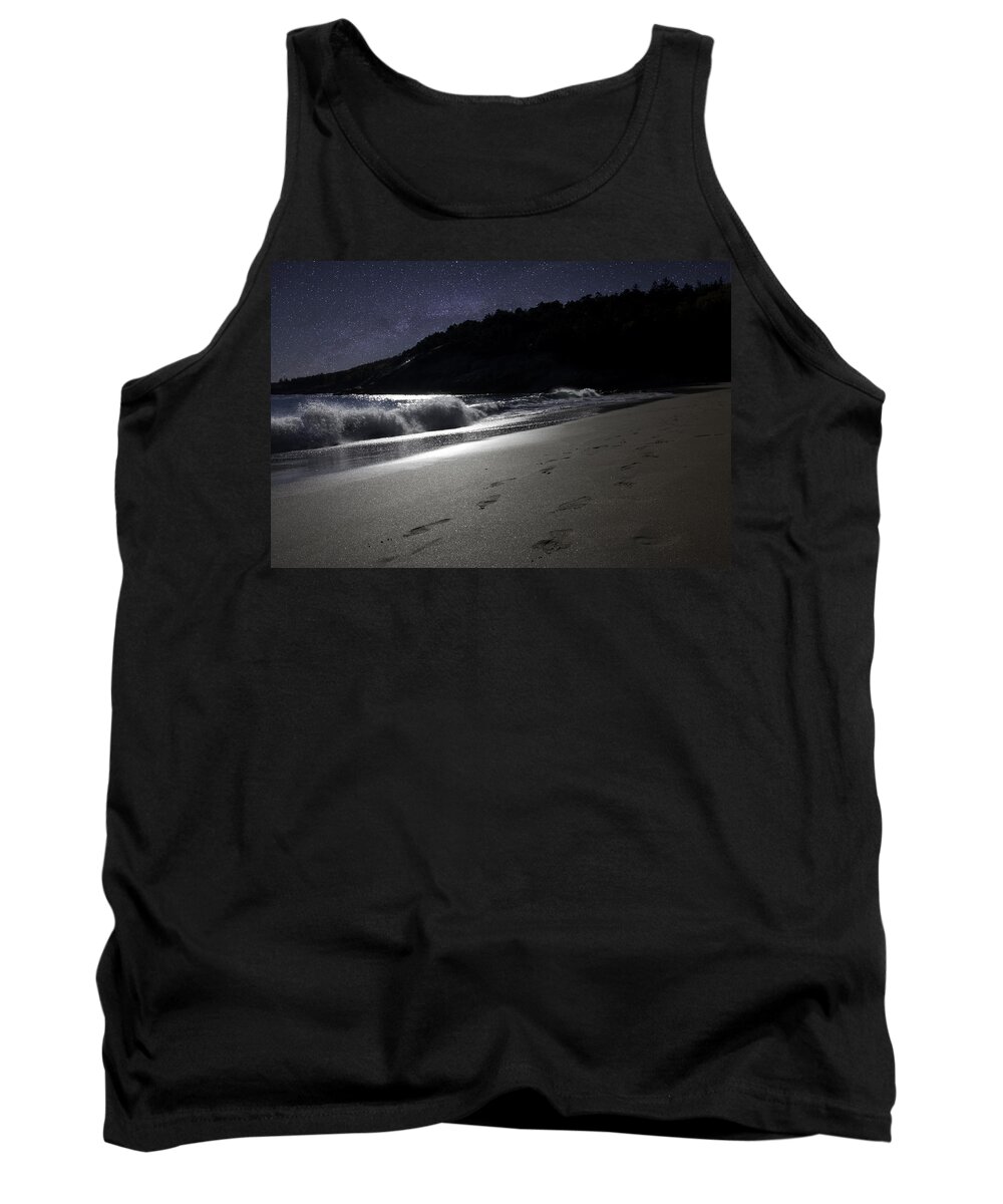 Beach Tank Top featuring the photograph Moonshine Beach by Brent L Ander