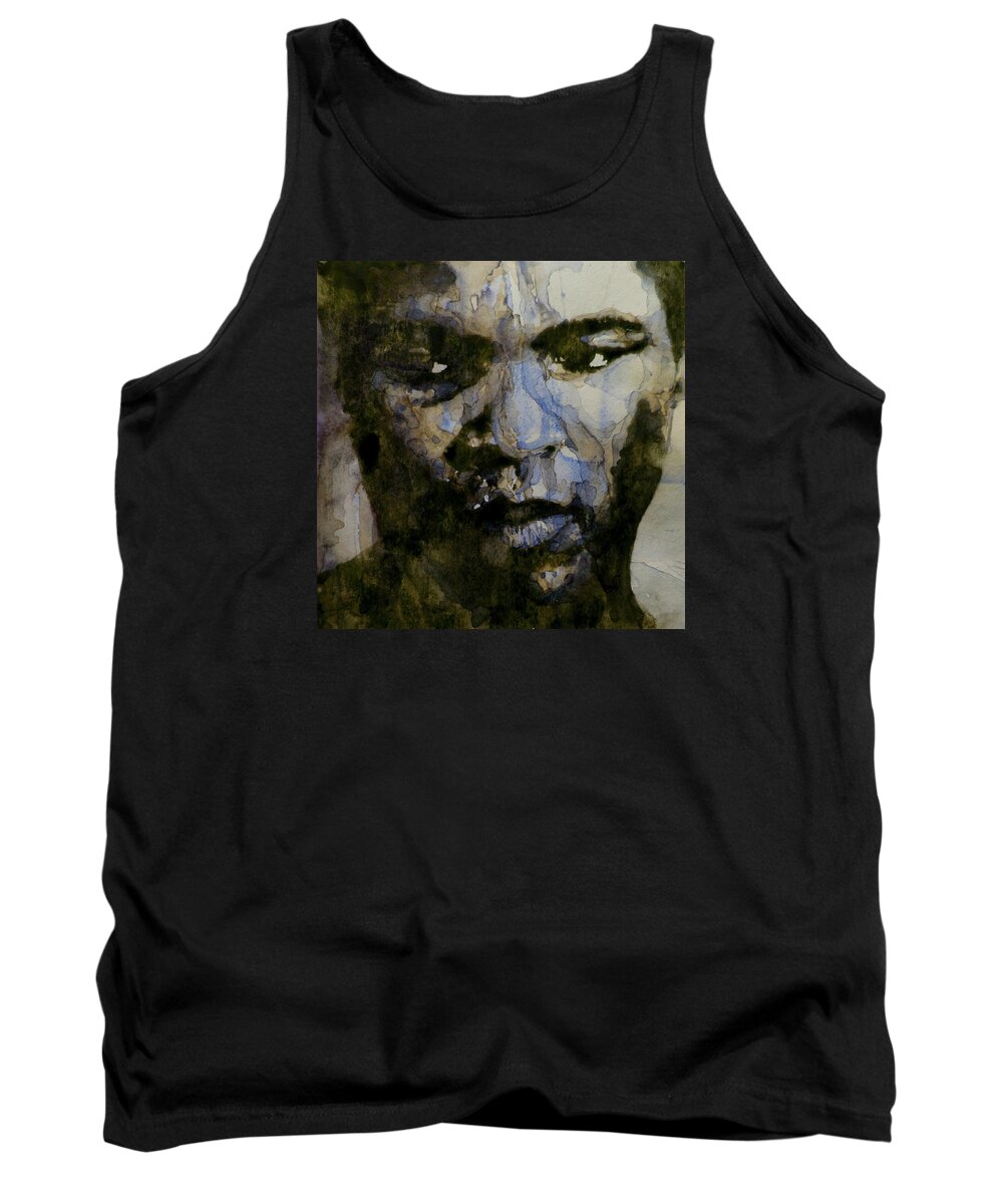 Muhammad Ali Tank Top featuring the painting Muhammad Ali A Change Is Gonna Come by Paul Lovering