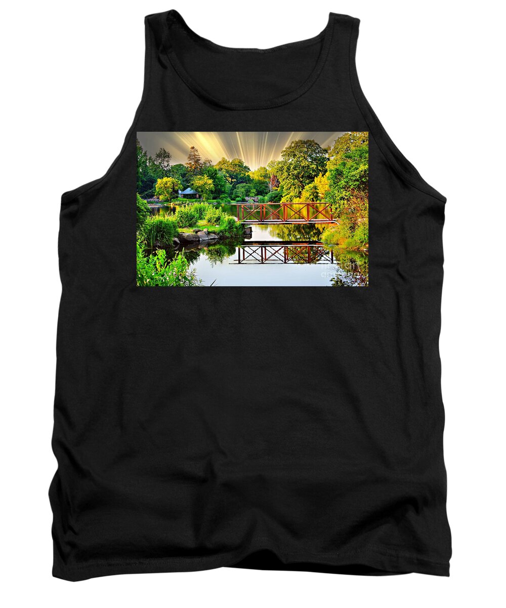 Park Tank Top featuring the photograph Nature's Reflections by Judy Palkimas