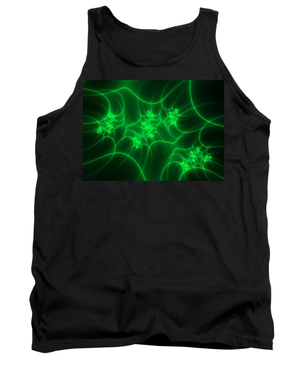 Abstract Tank Top featuring the digital art Neon Fantasy by Gabiw Art