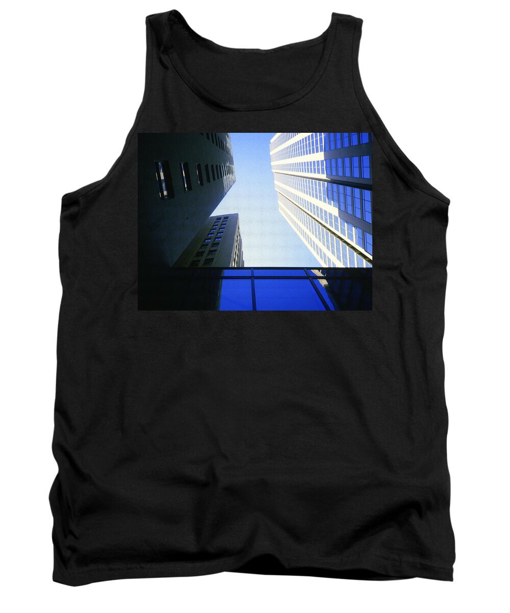 New York Tank Top featuring the photograph 1984 New York City Skyscraper Canyon by Gordon James