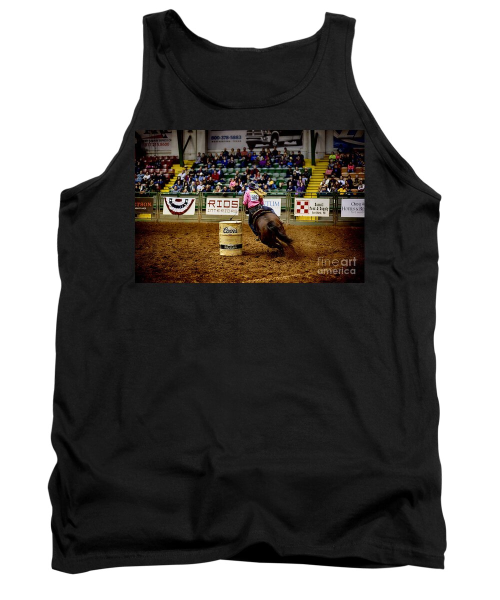 Night Tank Top featuring the photograph Night at the Rodeo V23 by Douglas Barnard