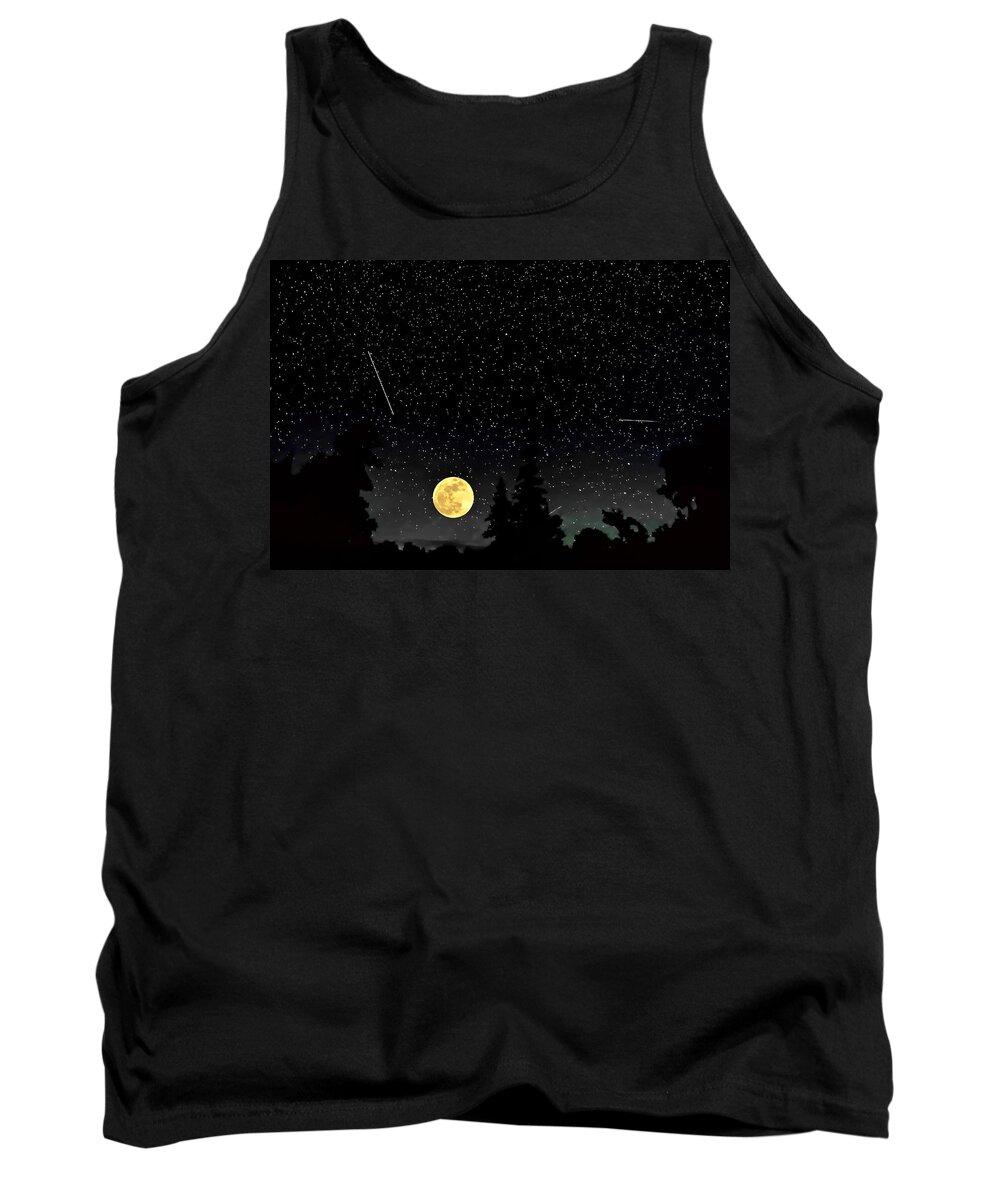 Galaxy Tank Top featuring the photograph Night Moves by Steve Harrington