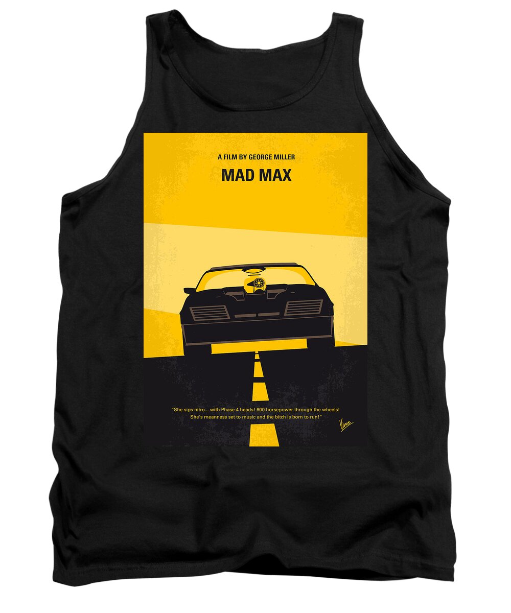 Mad Max Tank Top featuring the digital art No051 My Mad Max minimal movie poster by Chungkong Art