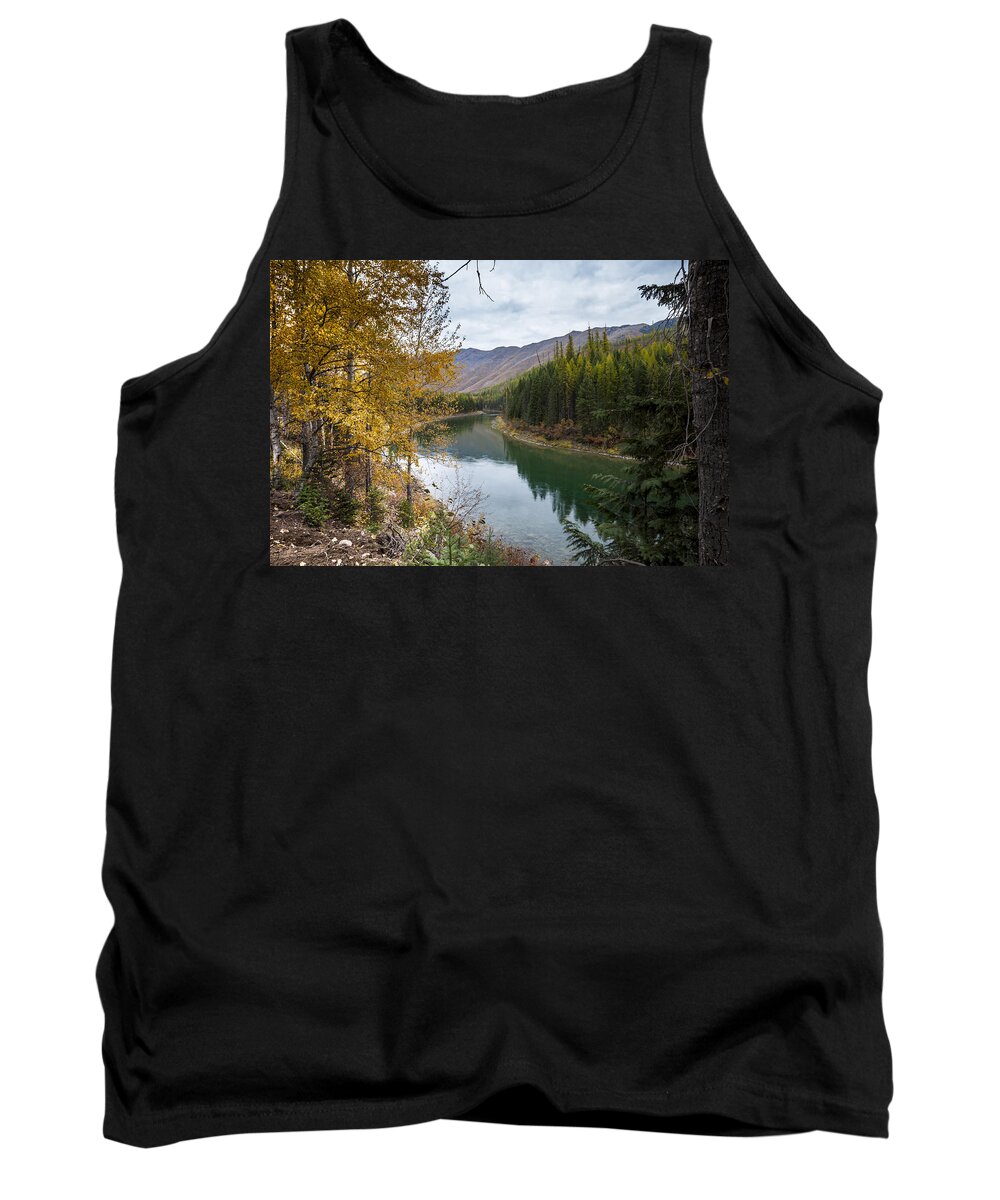 Flathead River Tank Top featuring the photograph North Fork River by Fran Riley