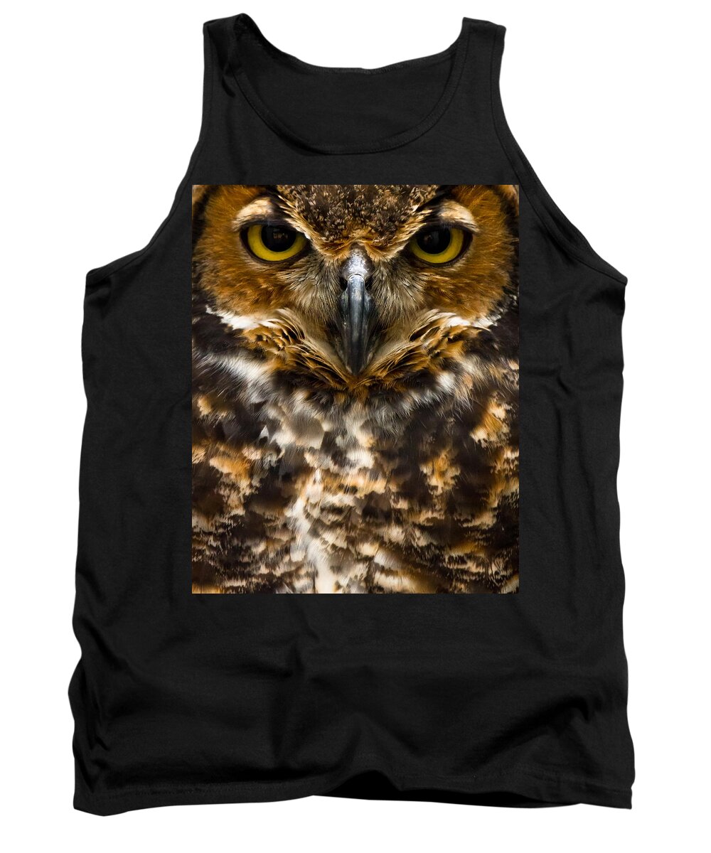 Owl Tank Top featuring the photograph Not Mad At All by Robert L Jackson