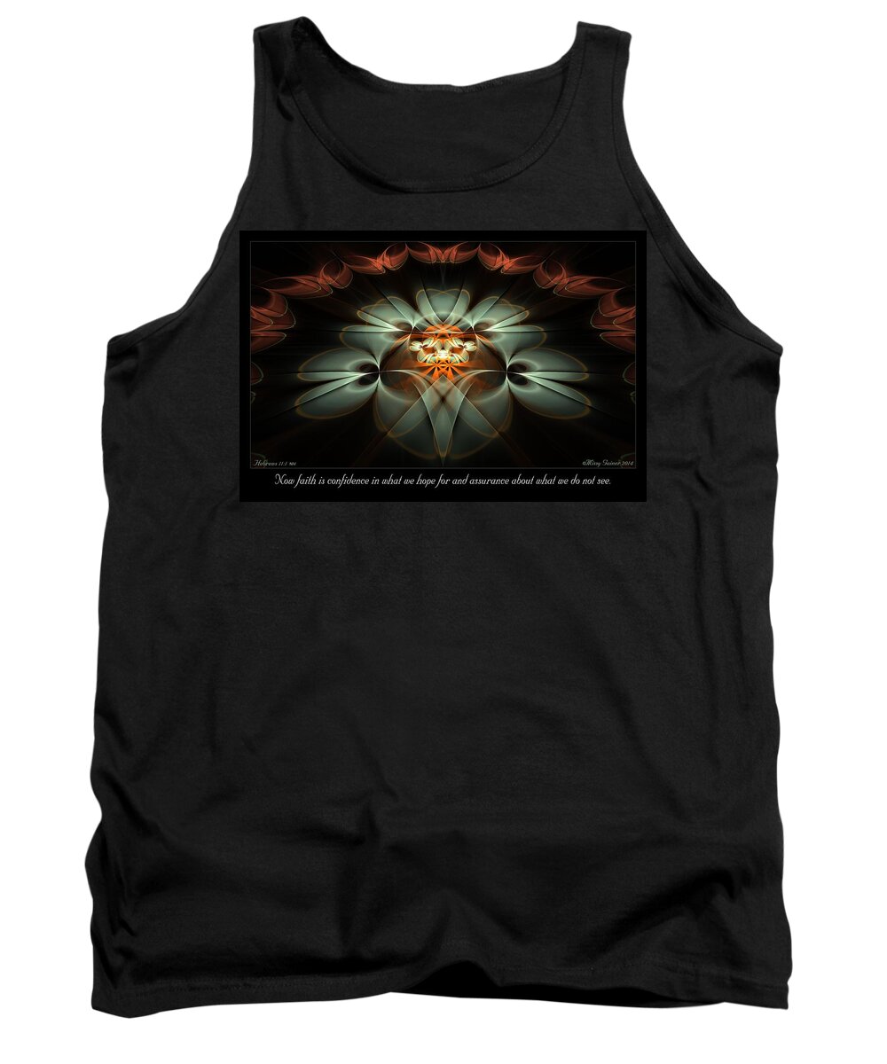Fractal Tank Top featuring the digital art Now Faith by Missy Gainer