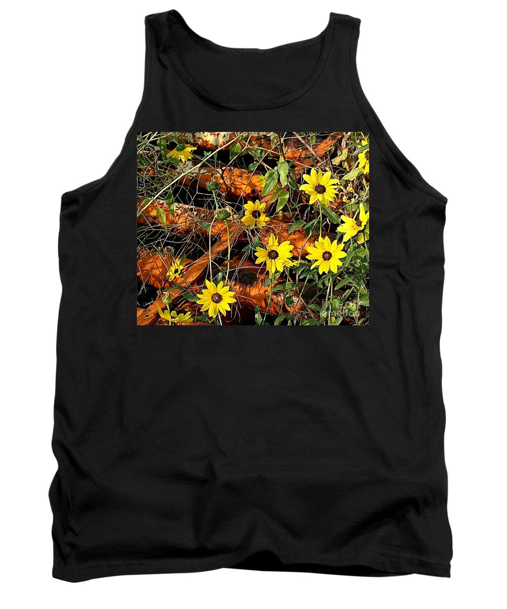 Flowers Tank Top featuring the photograph Old Cattle Guard by Steven Reed