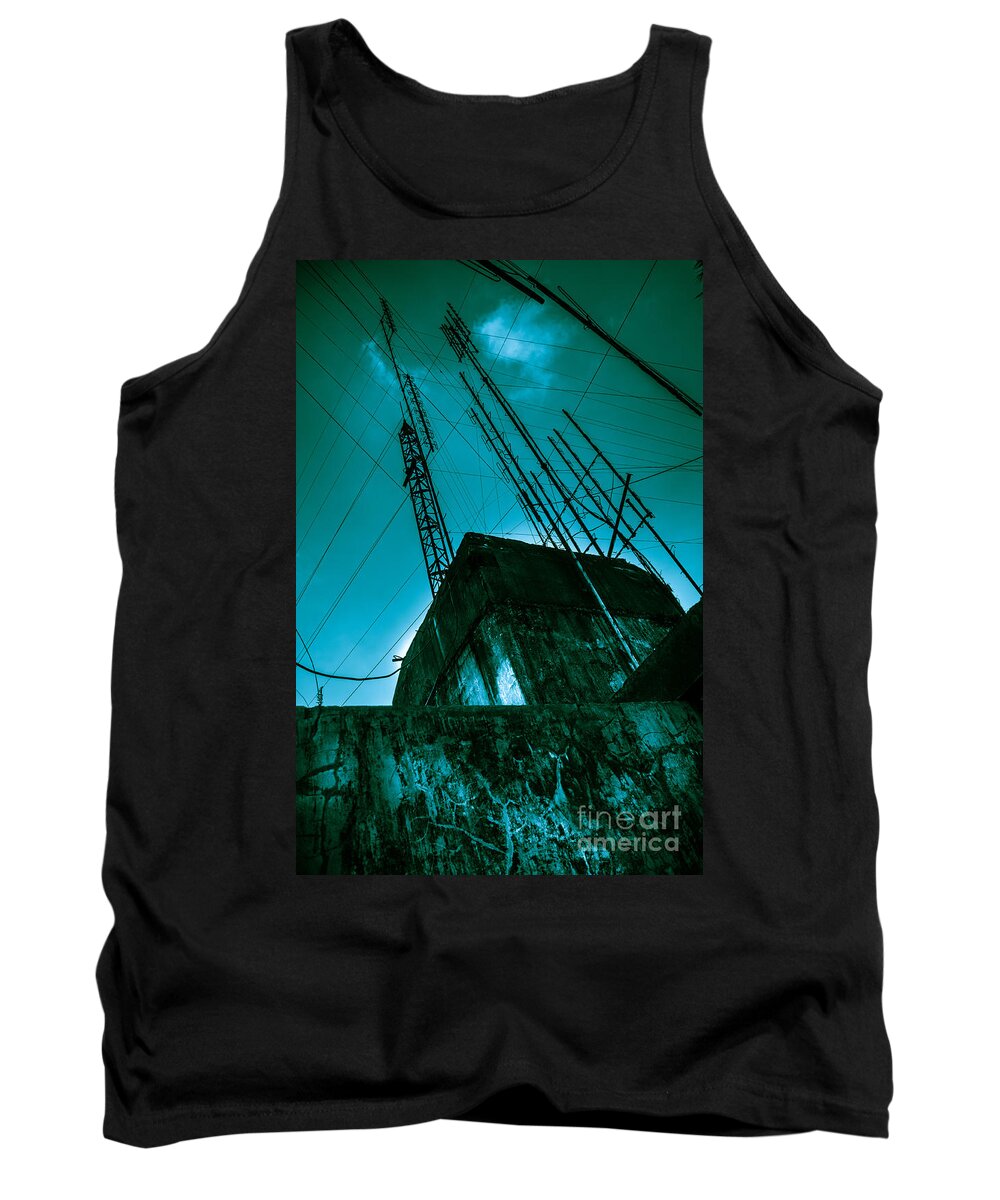 Old Radio Installation Tank Top featuring the photograph Old Radio Installation by Michael Arend