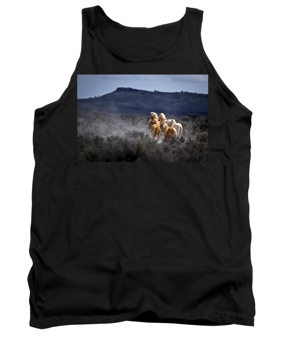 Palomino Buttes Band Tank Top featuring the photograph Palomino Buttes Band by Wes and Dotty Weber
