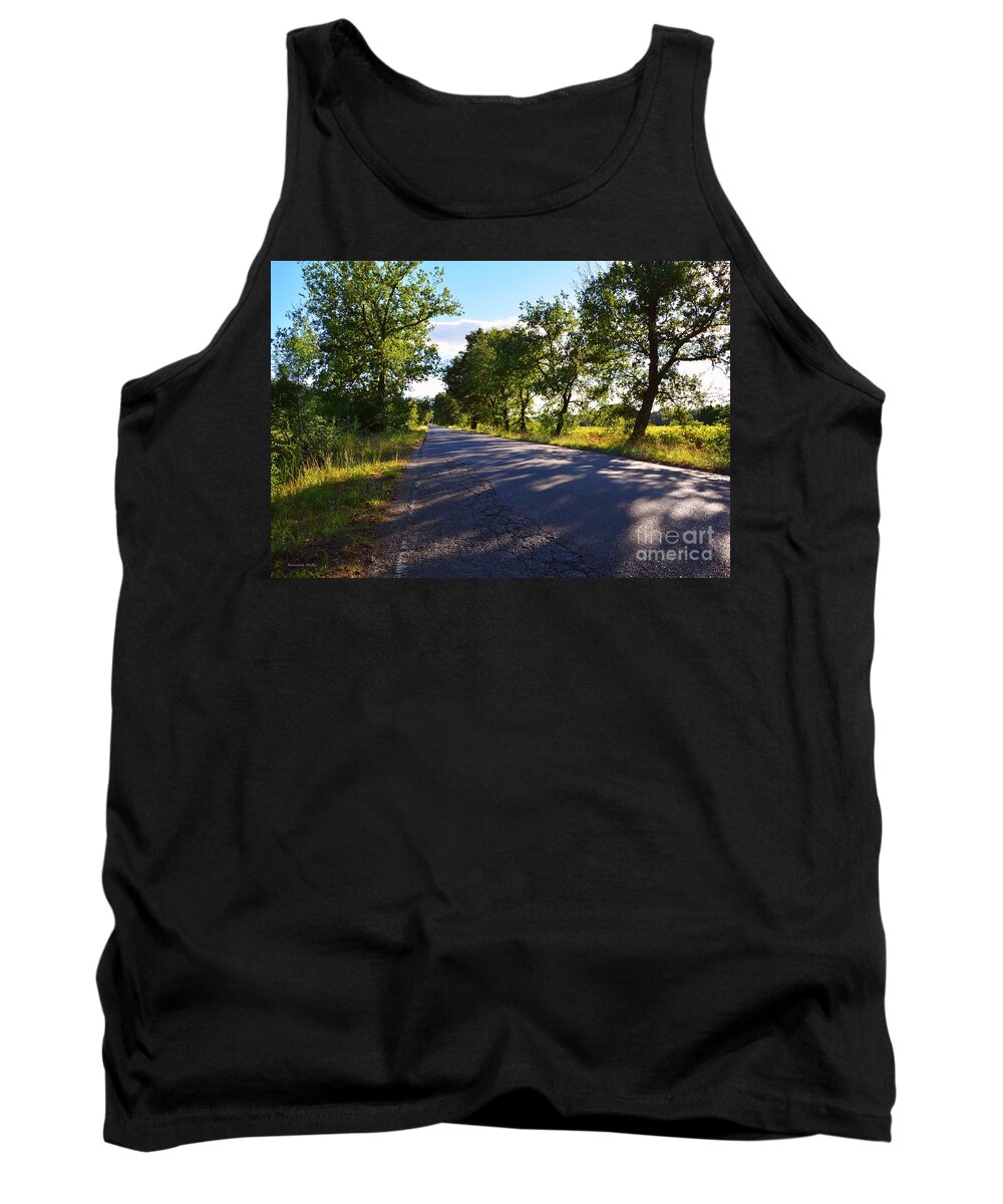 Drive Tank Top featuring the photograph Paradise Road by Ramona Matei