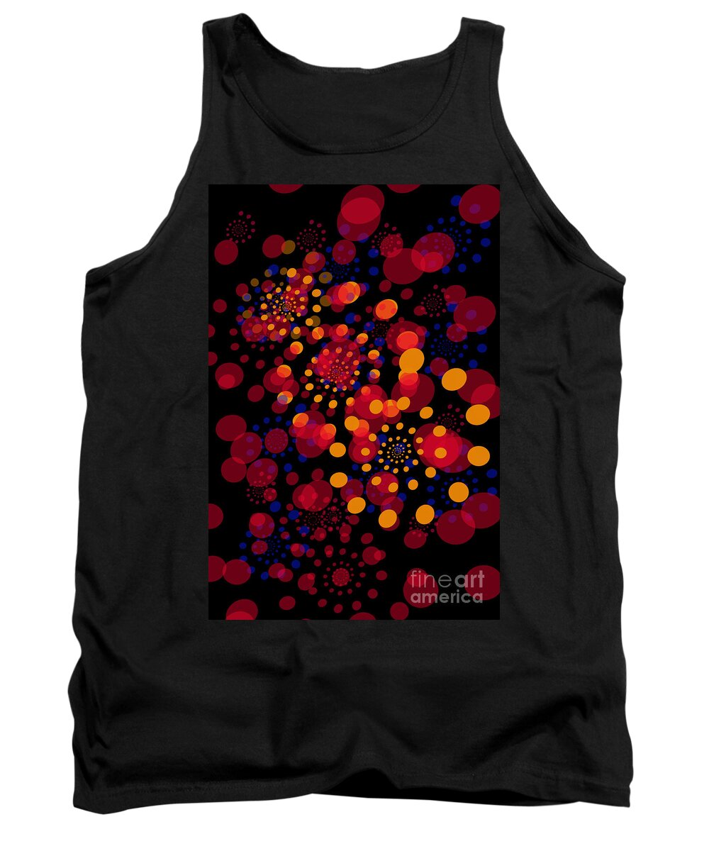 Claudia's Art Dream Tank Top featuring the painting Party Time Abstract Painting by Claudia Ellis