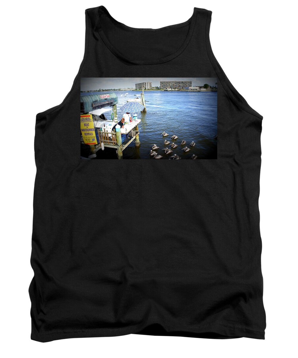 Johns Pass Tank Top featuring the photograph Patiently Waiting by Laurie Perry