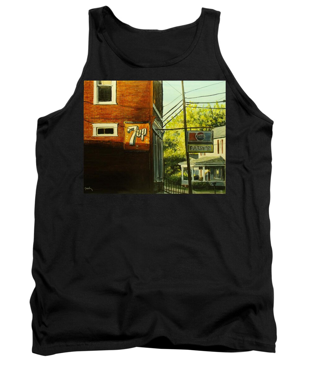 Americana Tank Top featuring the painting Pattsy's by William Brody