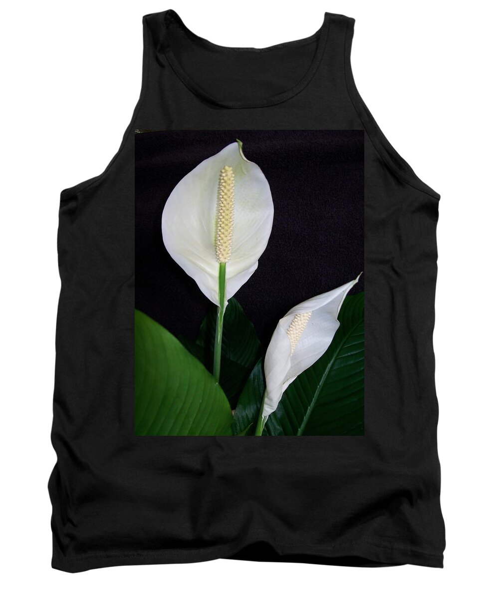 Lily Tank Top featuring the photograph Peace Lilies by Sharon Duguay