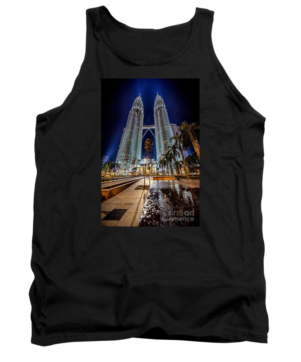 Petronas Tower Tank Top featuring the photograph Petronas Twin Towers by Adrian Evans