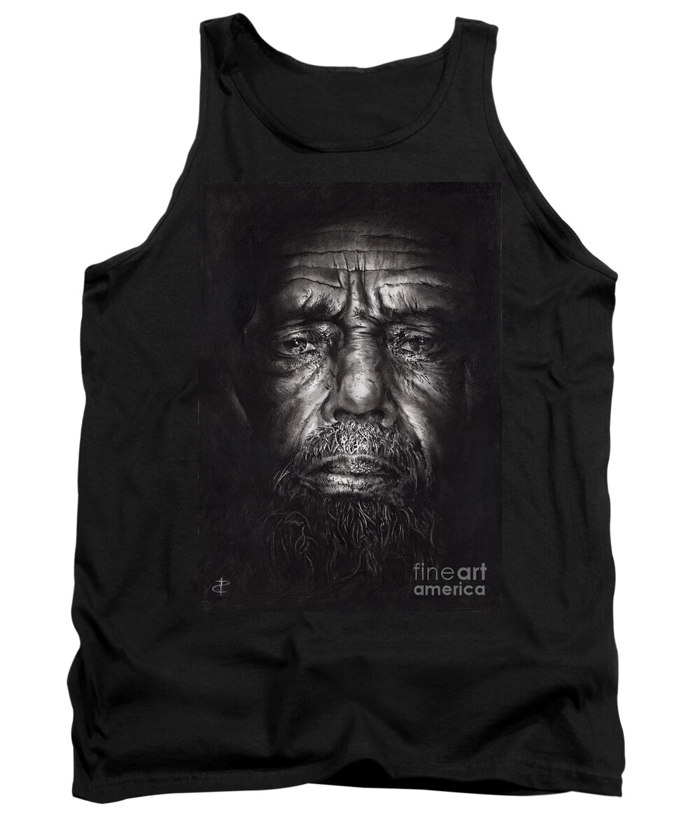 Figurative Tank Top featuring the drawing Philip by Paul Davenport