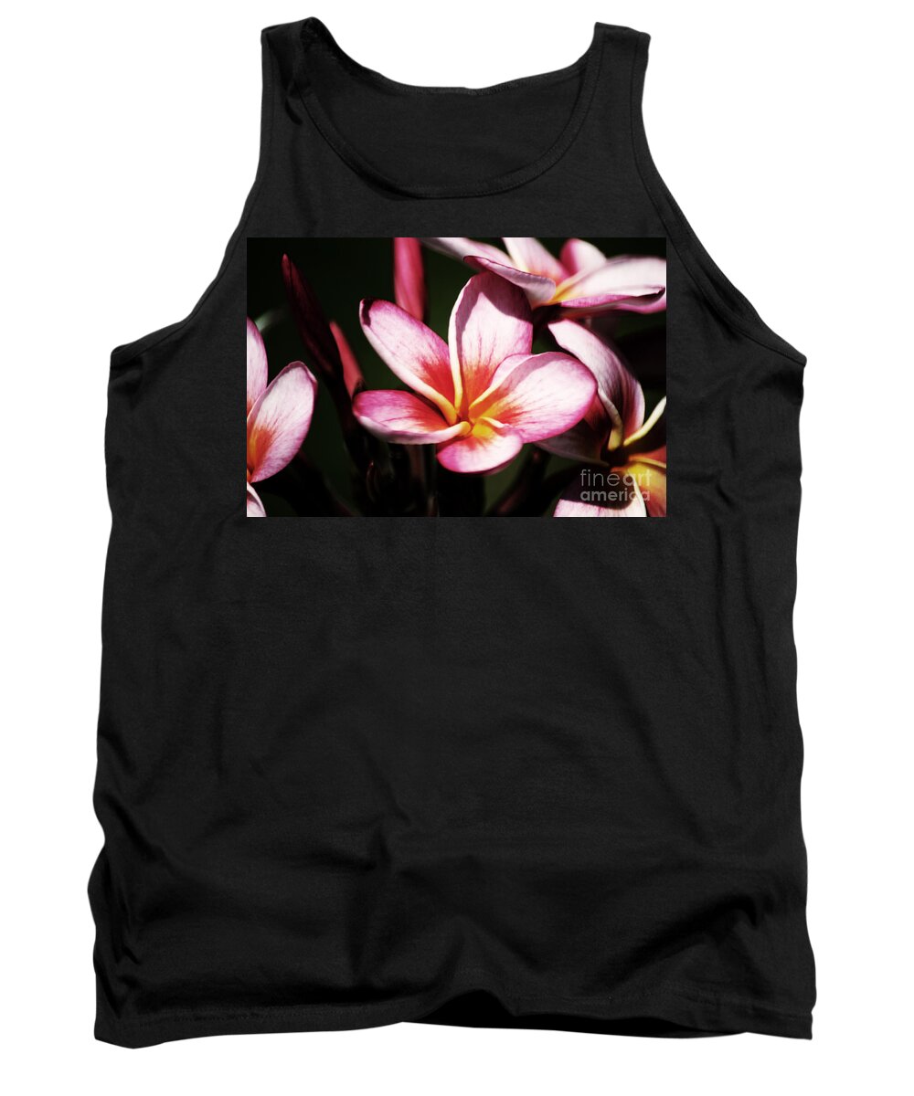 Plumeria Tank Top featuring the photograph Pink Plumeria by Angela DeFrias