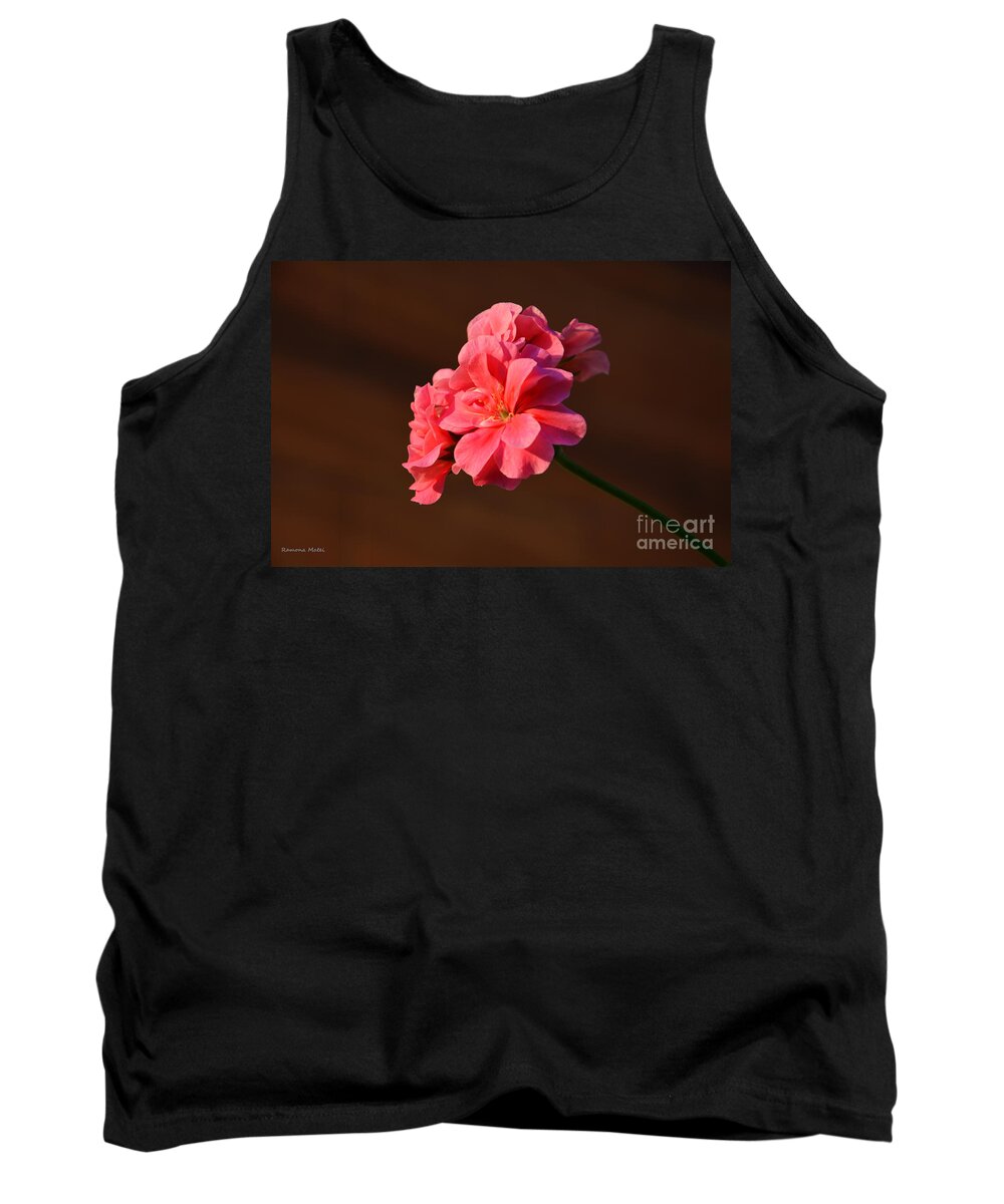 Flower Tank Top featuring the photograph Pink by Ramona Matei
