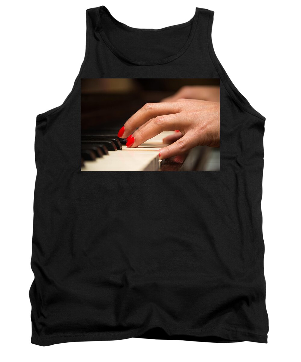 Music Tank Top featuring the photograph Playing the piano by Dutourdumonde Photography