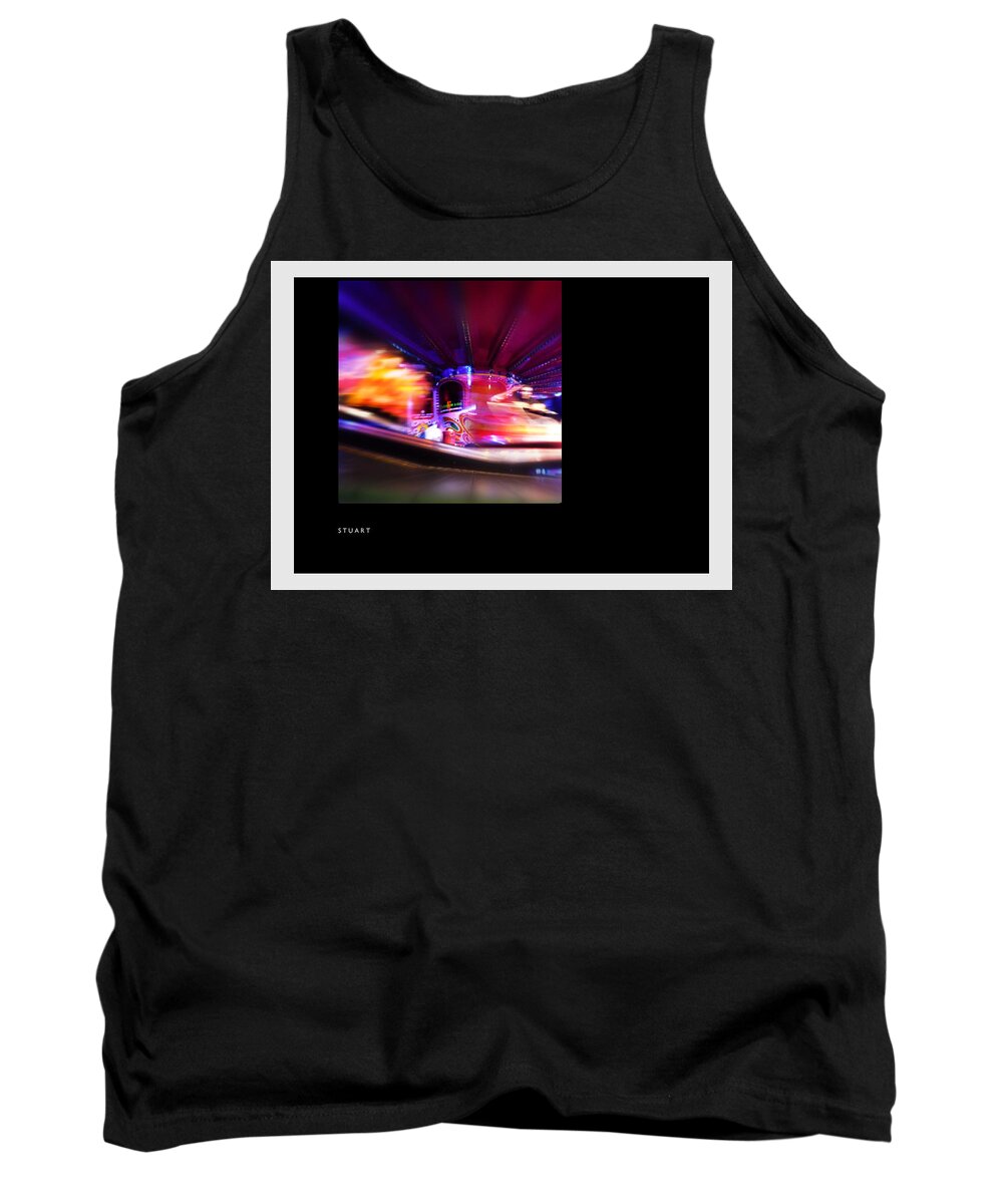 Fun Tank Top featuring the painting Polaroid fire by Charles Stuart