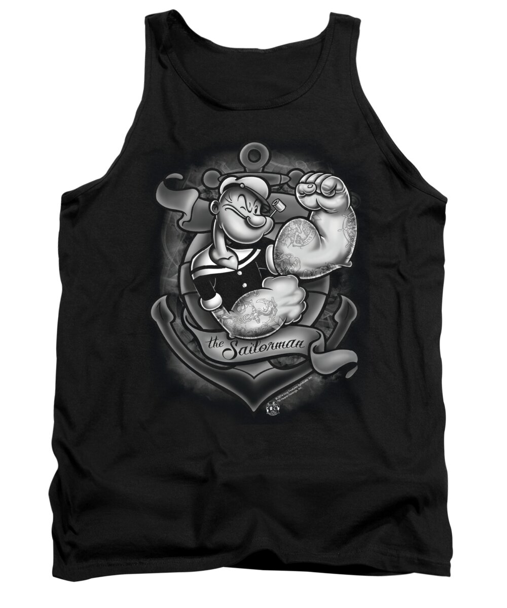  Tank Top featuring the digital art Popeye - Anchors Away by Brand A