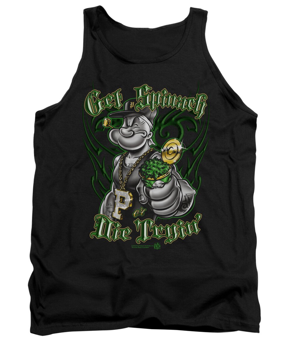 Popeye Tank Top featuring the digital art Popeye - Get Spinach by Brand A