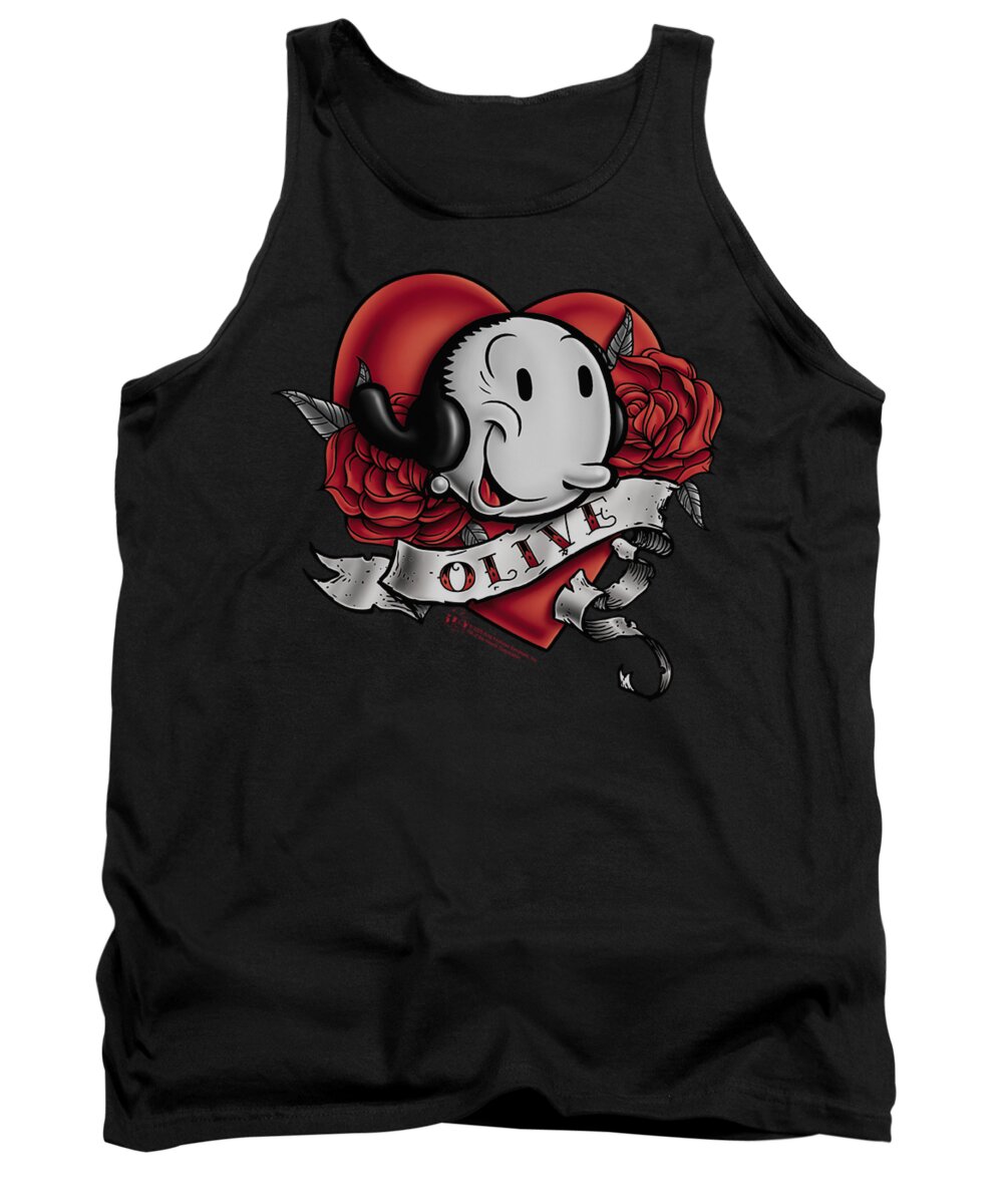 Popeye Tank Top featuring the digital art Popeye - Olive Tattoo by Brand A