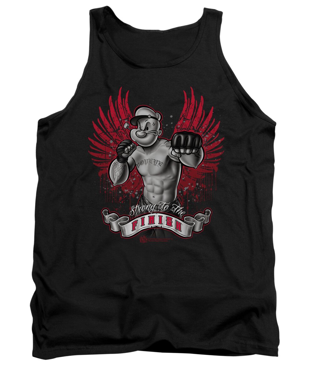 Popeye Tank Top featuring the digital art Popeye - Undefeated by Brand A