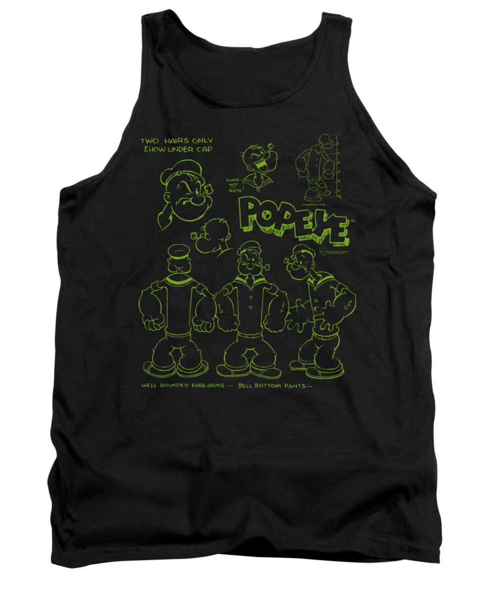 Popeye Tank Top featuring the digital art Popeye - We Can Rebuild Him by Brand A