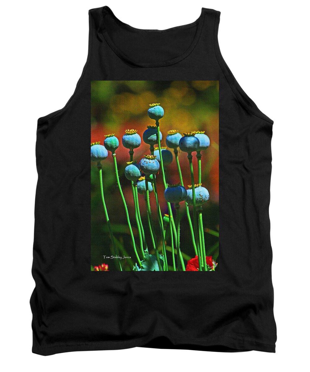 Poppy Seed Pods Tank Top featuring the photograph Poppy Seed Pods by Tom Janca