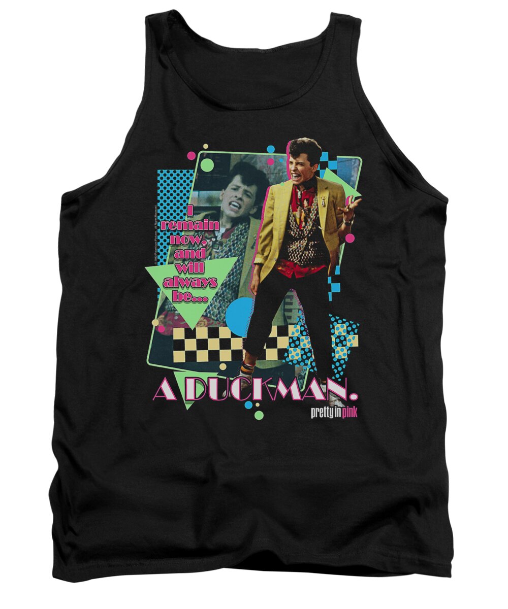 Pretty In Pink Tank Top featuring the digital art Pretty In Pik - A Duckman by Brand A