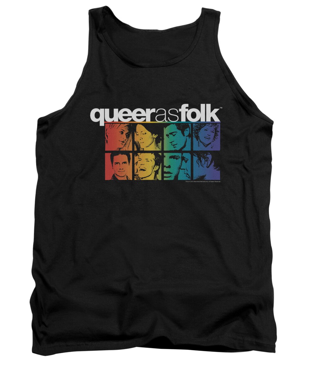 Queer As Folk Tank Top featuring the digital art Queer As Folk - Cast by Brand A