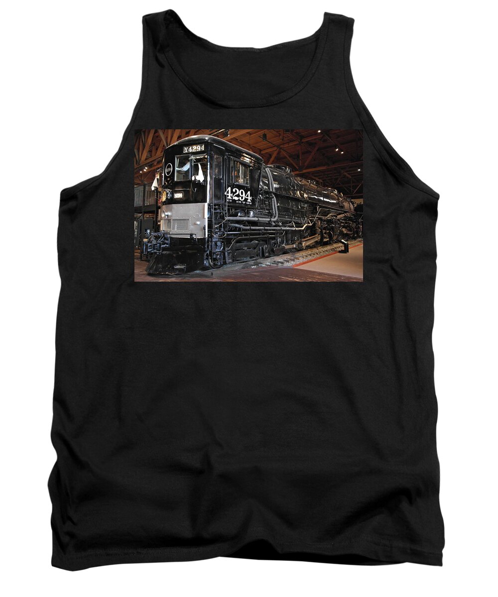 California State Train Museum Tank Top featuring the photograph Southern Pacific Cab Forward Railroad Engine No 4294 by Michele Myers
