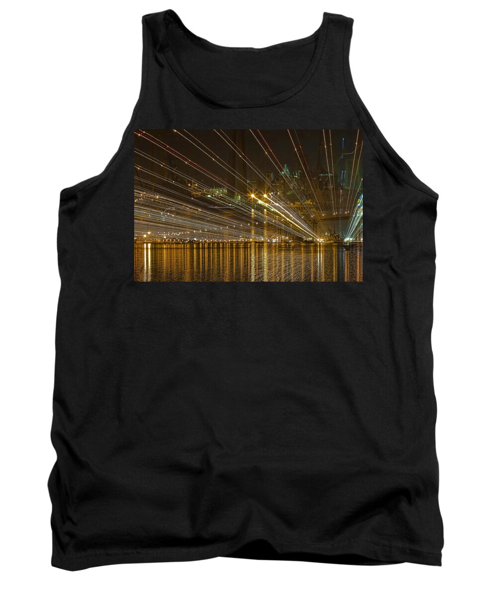 Abstract Tank Top featuring the photograph Rays Over the Bay by Gary Holmes