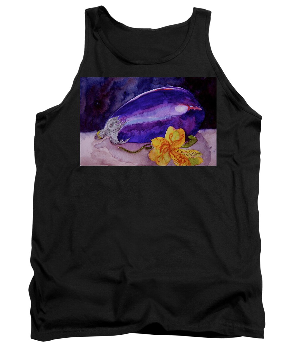 Eggplant Tank Top featuring the painting Ready by Beverley Harper Tinsley