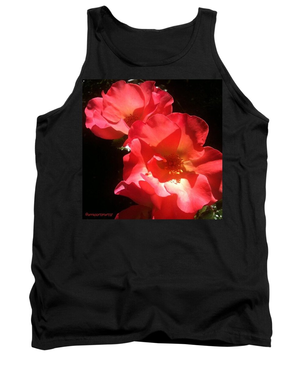 Floralstyles_gf Tank Top featuring the photograph Red Roses - My Second Entry For by Anna Porter